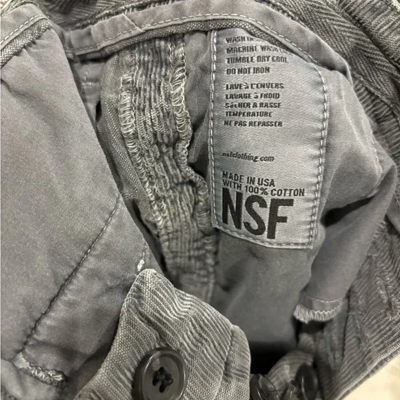 NSF Womens Cotton Corduroy High Rise button fly Straight Leg Pants Gray Size 25 - Picture 6 of 7